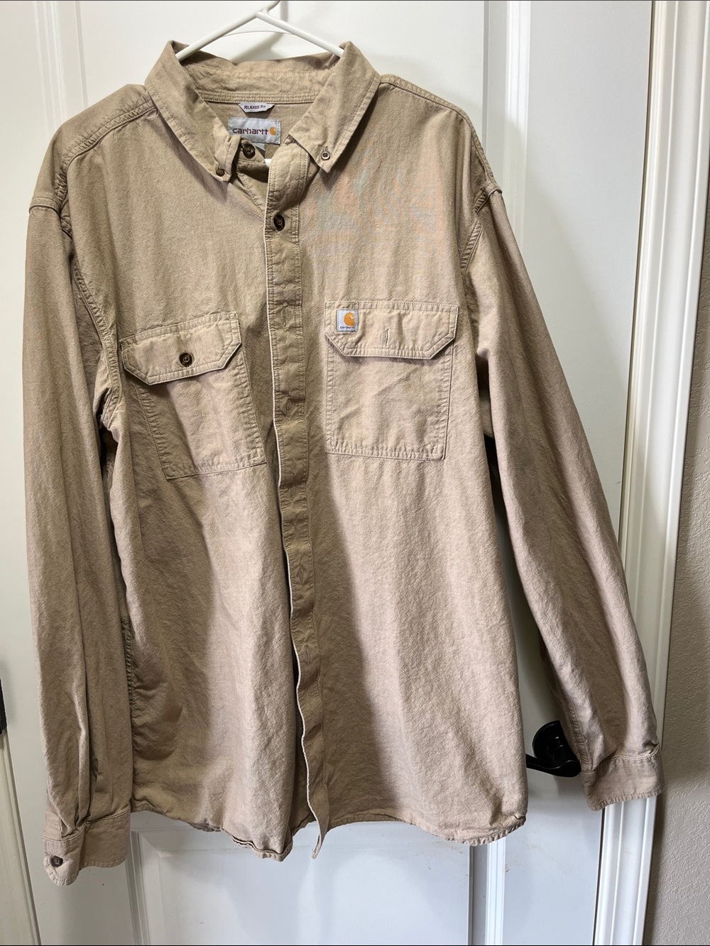 Carhartt Tan Lightweight Work Shirt Jacket